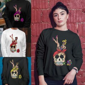 Sweat Tête de Mort Mexicaine Pinup